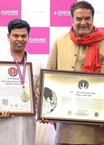 Eugenix Hair Sciences Sets The World Record for Highest Grafts in a Single Hair Transplant Sitting; enters World Records Book of India